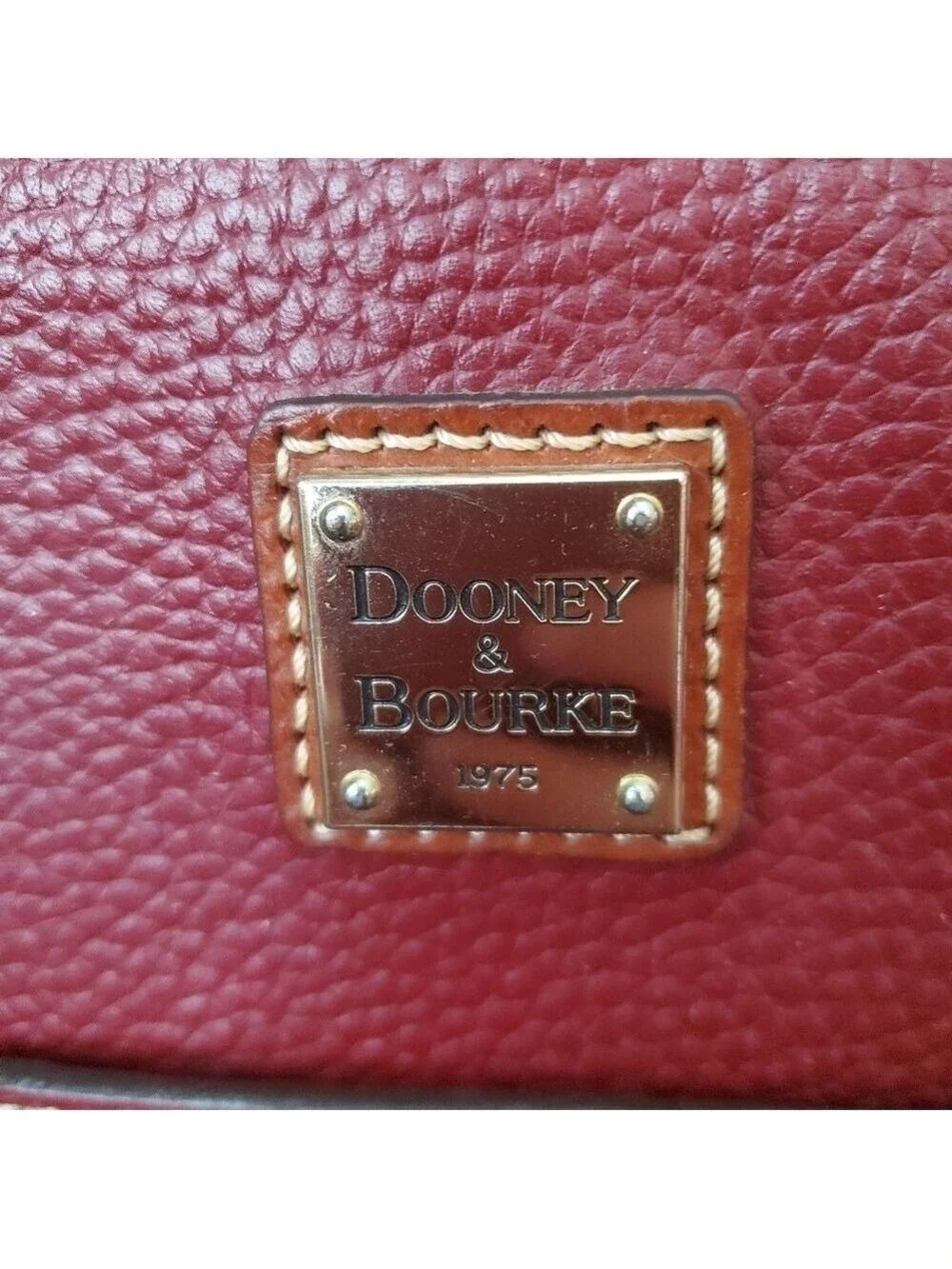 Dooney & Bourke Red Cranberry Leather Shoulder Bag
